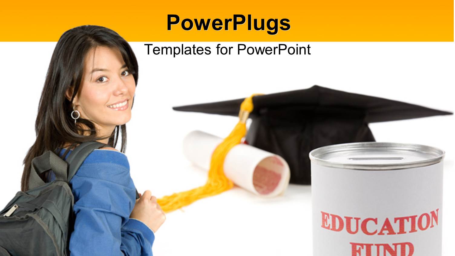 a Girl with a Graduation Cap in the Background