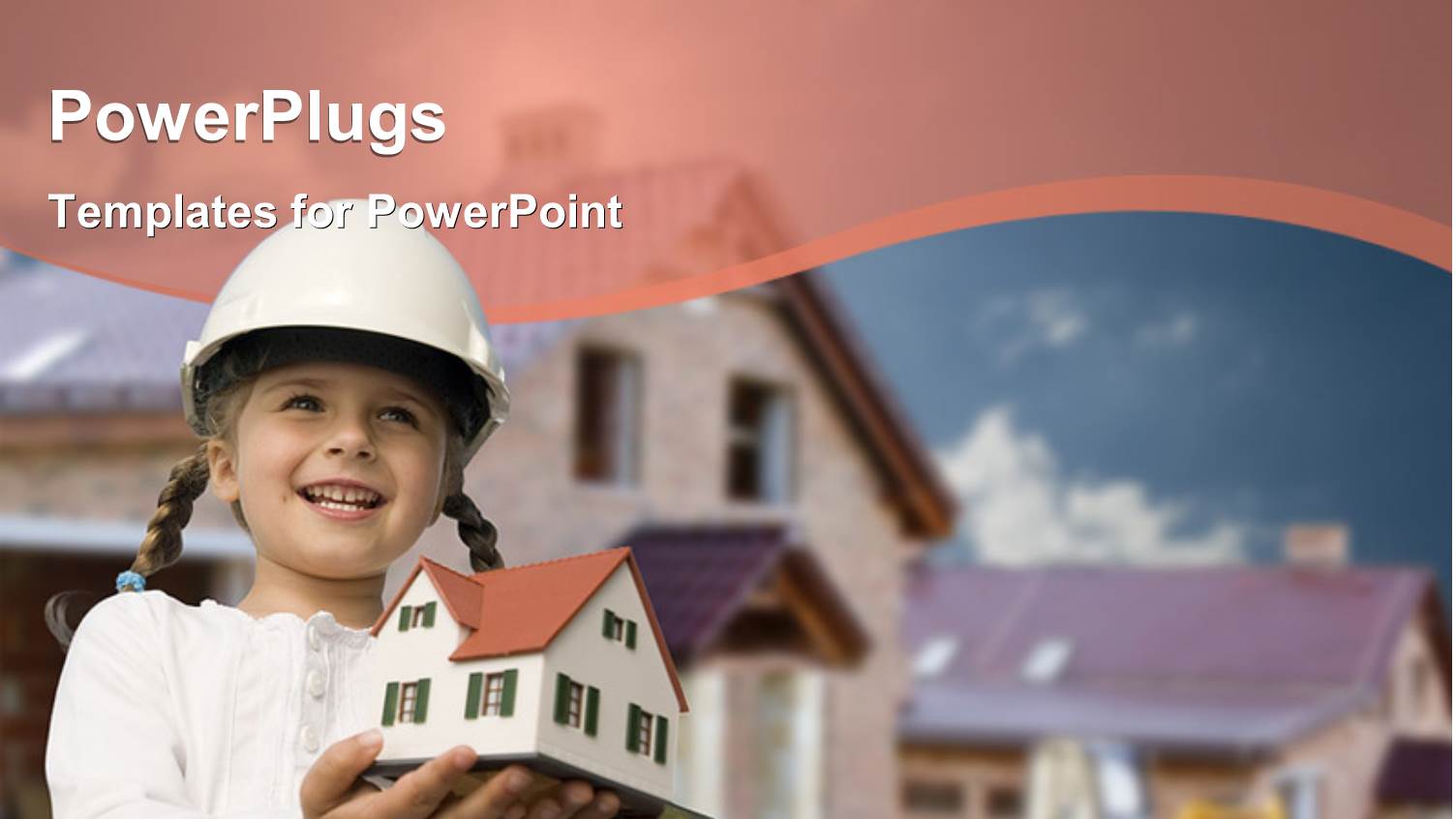 Girl Holding House 3d Model with House Image