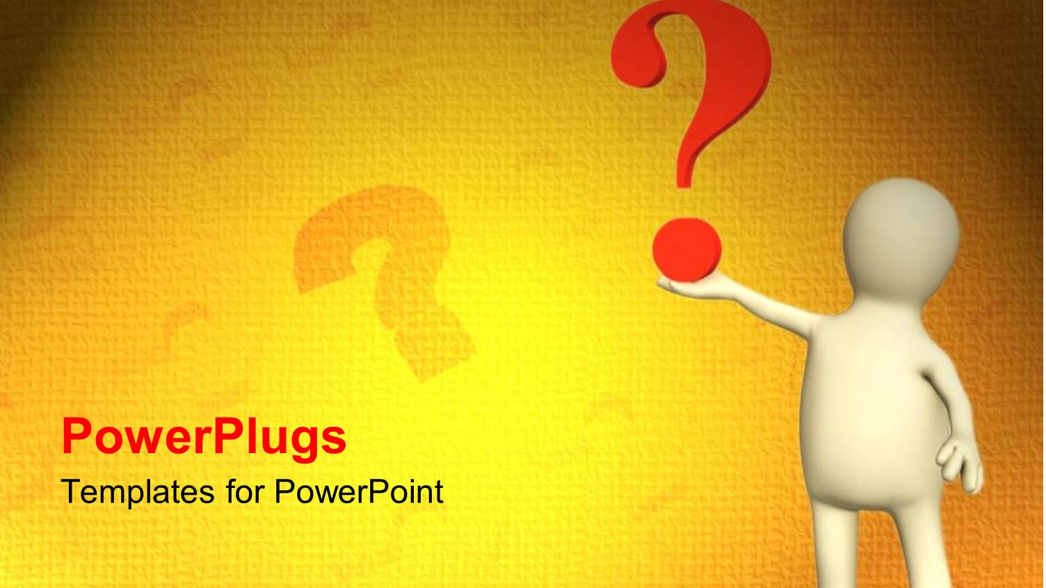 a Girl Holding a Question Mark with Yellowish Background