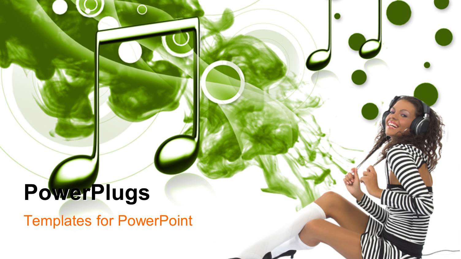 a Girl Listening to Music and Enjoying Herself