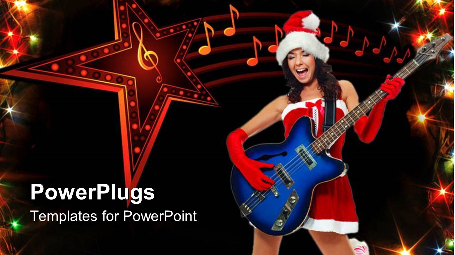 a Girl Playing Guitar on Christmas