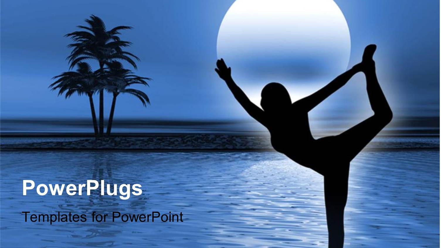 a Girl Practising a Dance Move with Moon in Background