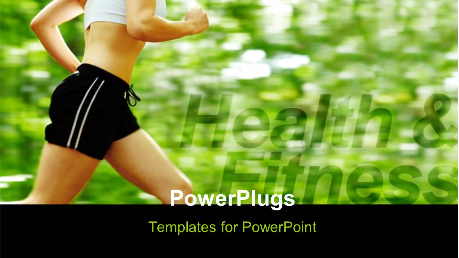 a Girl Running in the Forest with Greenry in Background