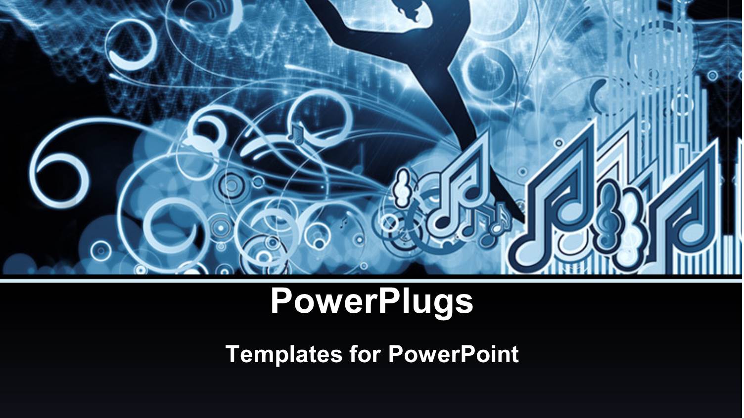 Girl Silhouette Notes Lights and Abstract Design Elements on the Subject of Music Song Performance and Dance