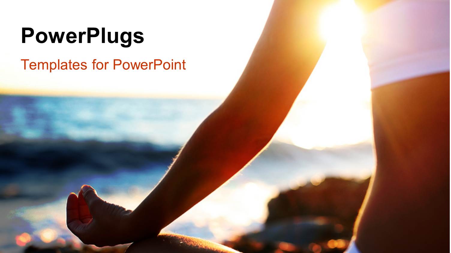 a Girl in Yoga Position on the Beach