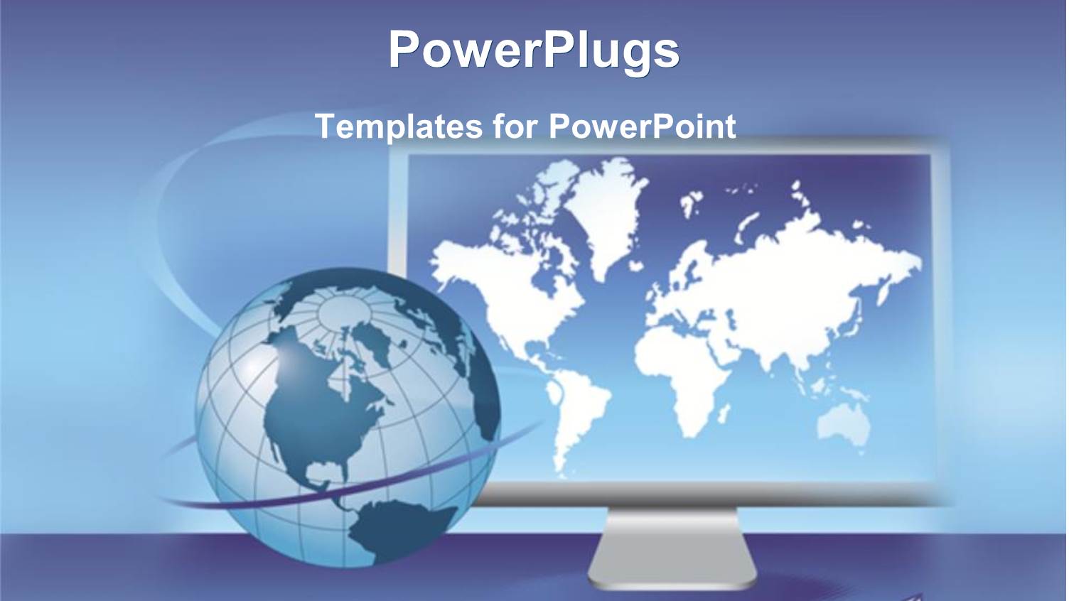 Global Communication on a Computer Screen with Email on Blue Background