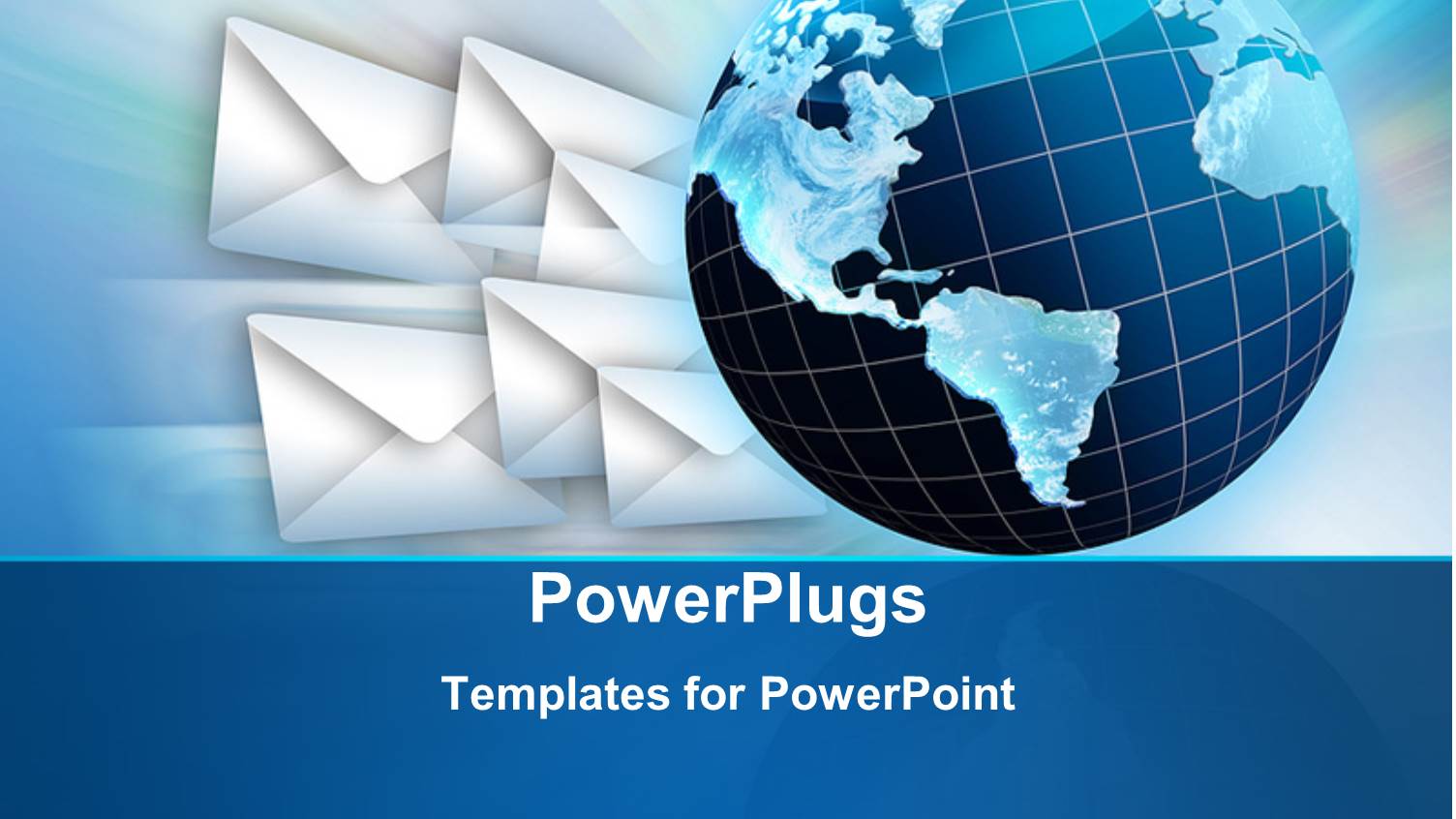 Global Communication Concept with Earth Globe Beside Multiple Envelope Symbols