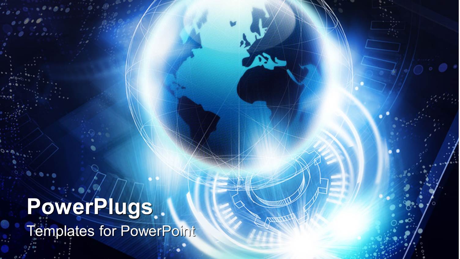 Global Communication Concept with Globe Sitting on Digital Surface