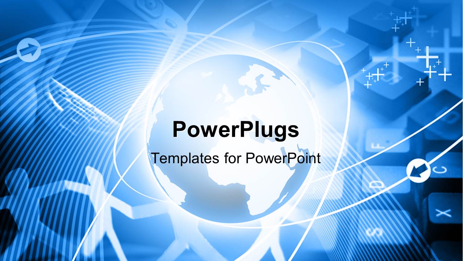 Global Communication Depiction with Cell Phone and Globe on Computer Keyboard