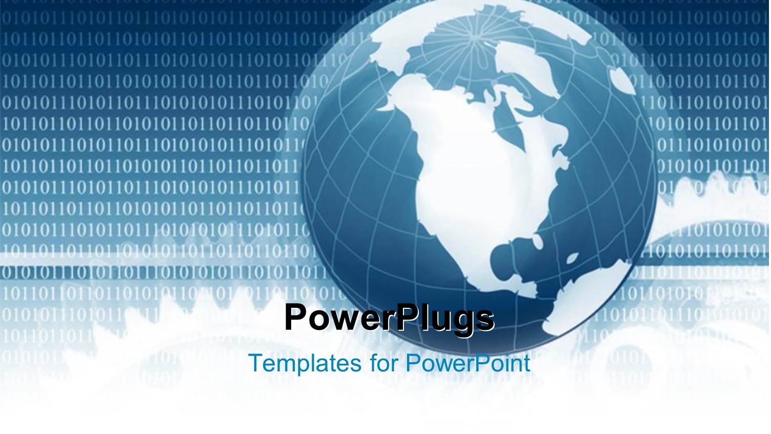 Global Communication Depiction with Earth Globe on Binary Codes