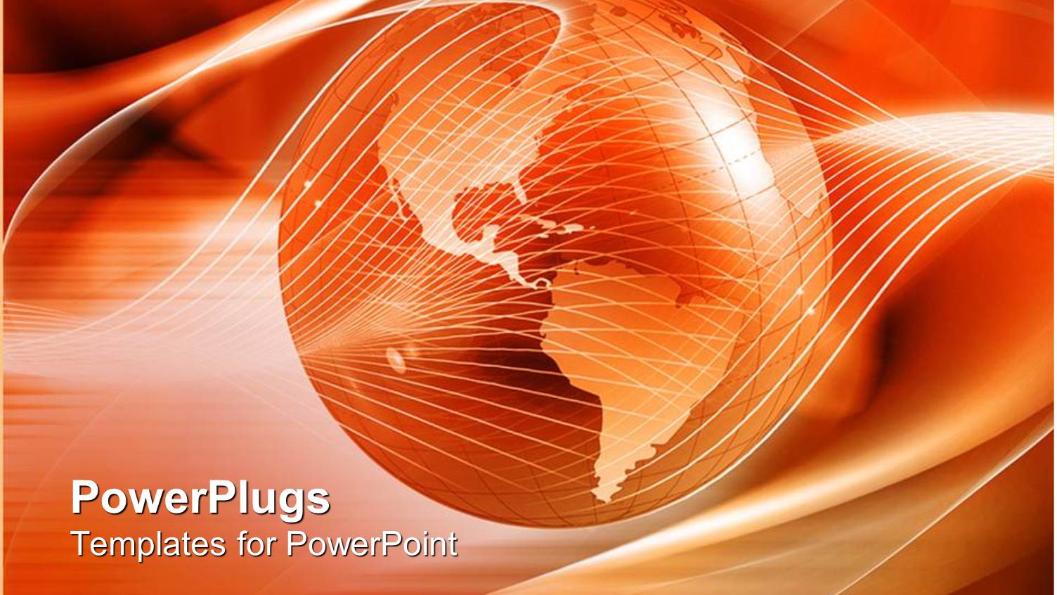 Globe with Abstract Red and Gold Patterns