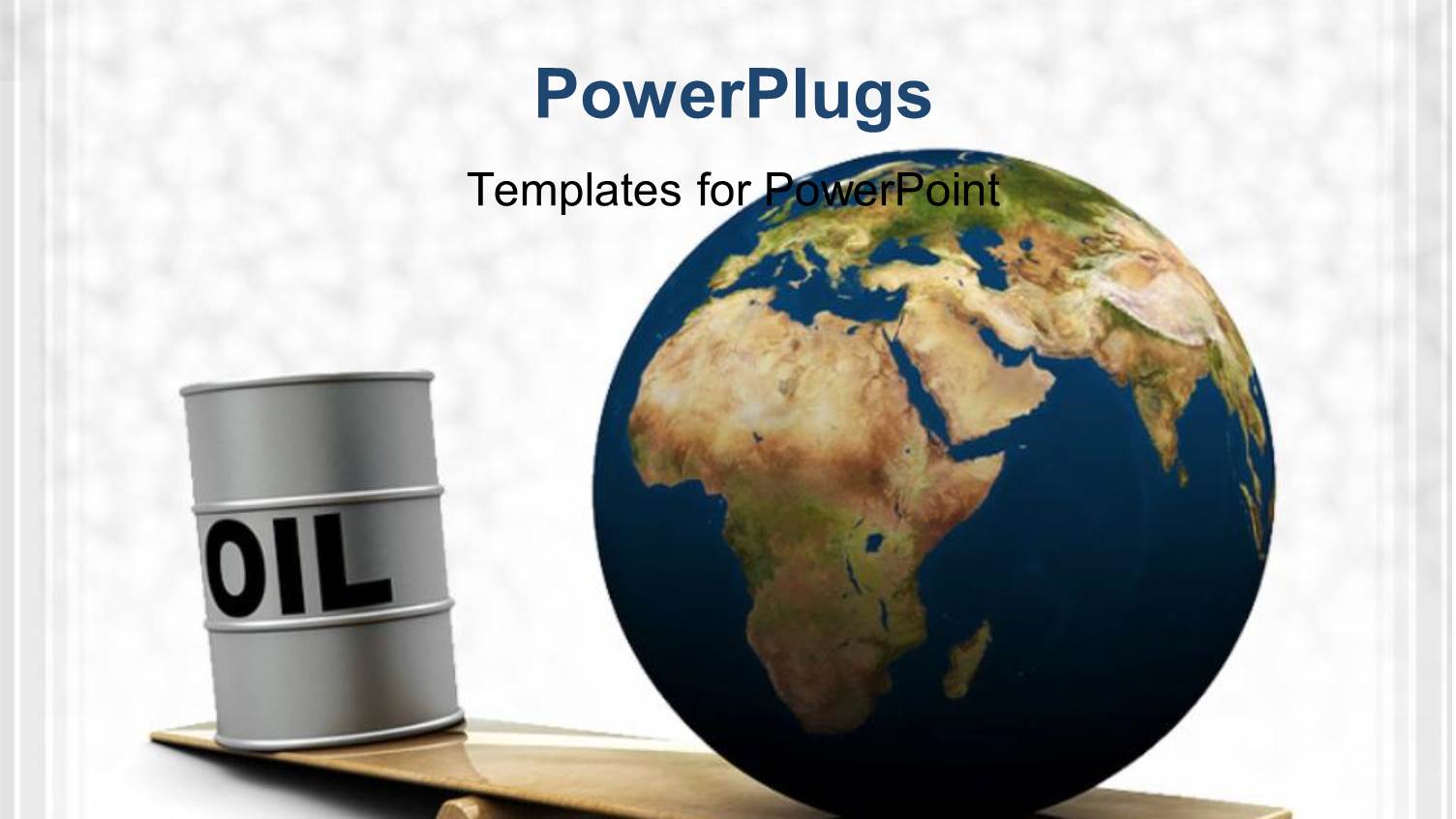 a Globe on a Balance with Greyish Background and Place for Text