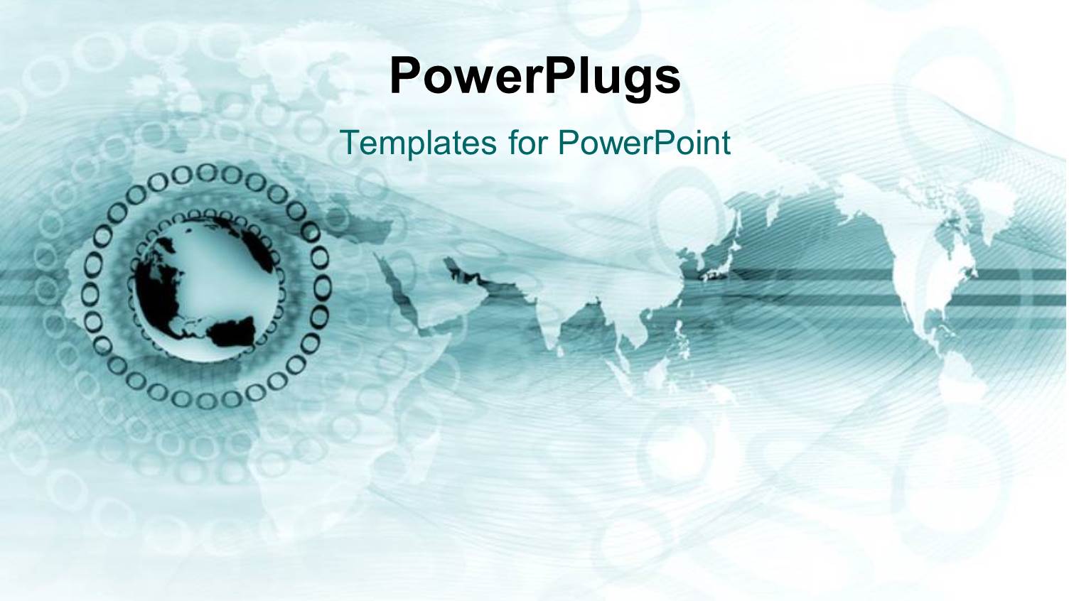 a Globe with some Circles Round it on a Map Background