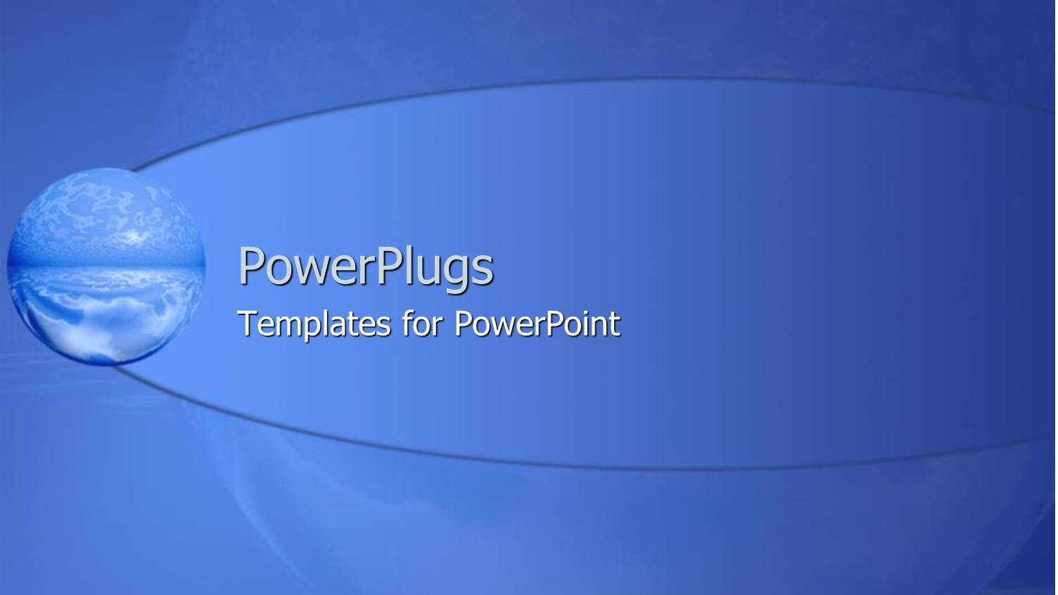 Globe Depicting Water, Clouds and Sky on Blue Background