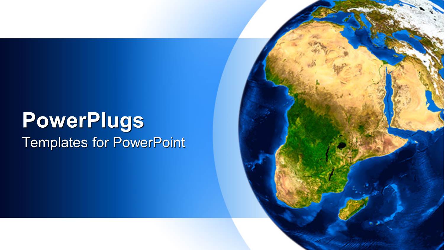 Globe Earth Planet with Africa, Europe, Asia and Middle East on Blue and White Background