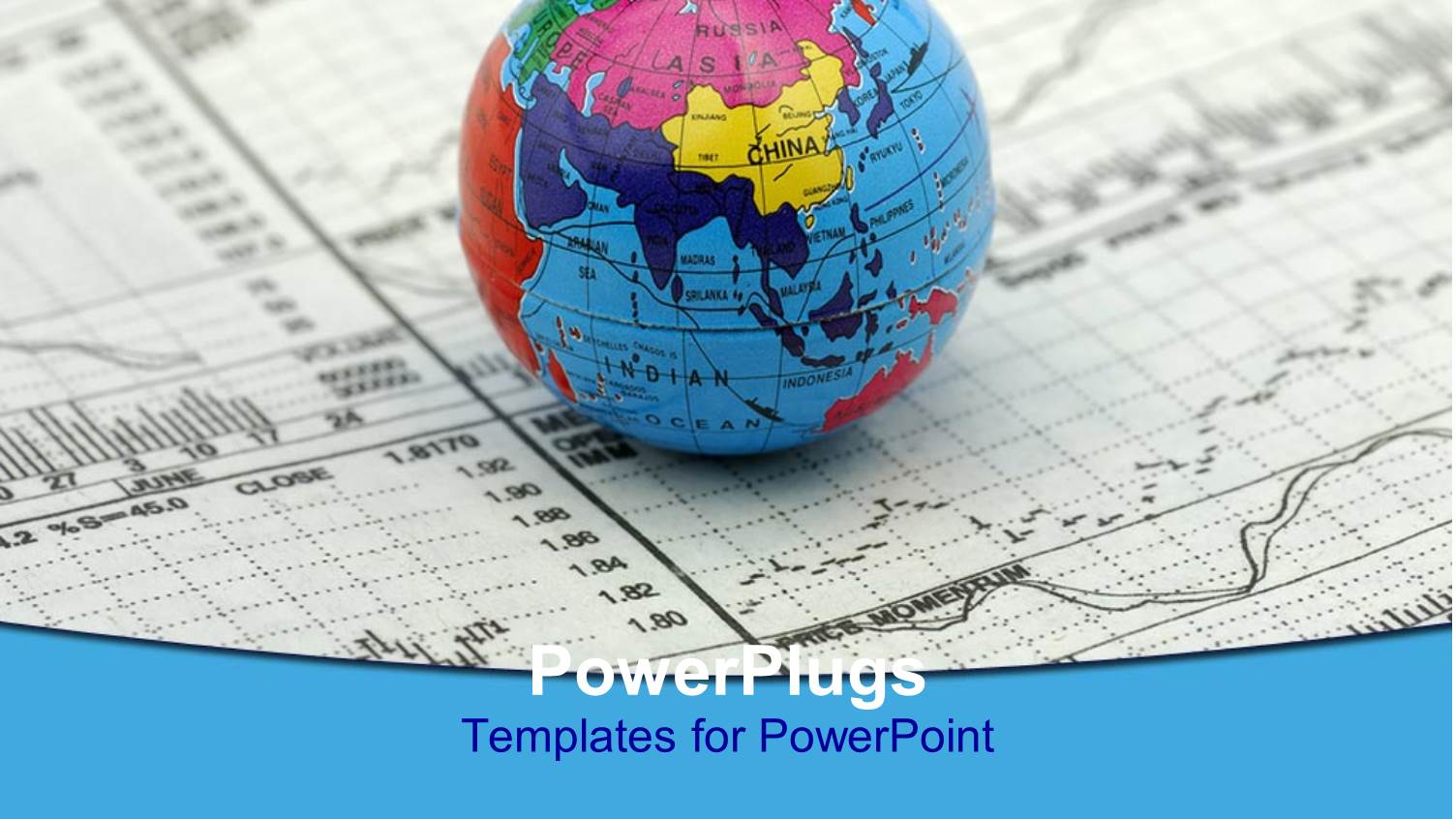 a Globe with a Financial Chart Beneath it