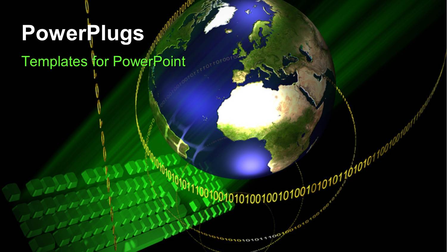 a Globe with a Greenish Background and Place for Text