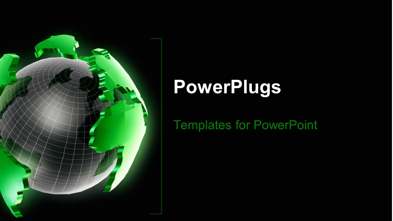 a Globe with Greenish Part of Land and Blackish Background