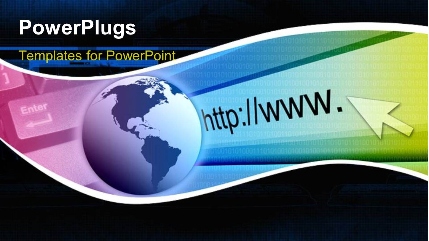 a Globe with an Internet Address and Bluish Background