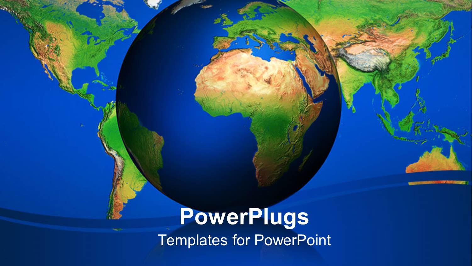 Globe with Map of World in Background