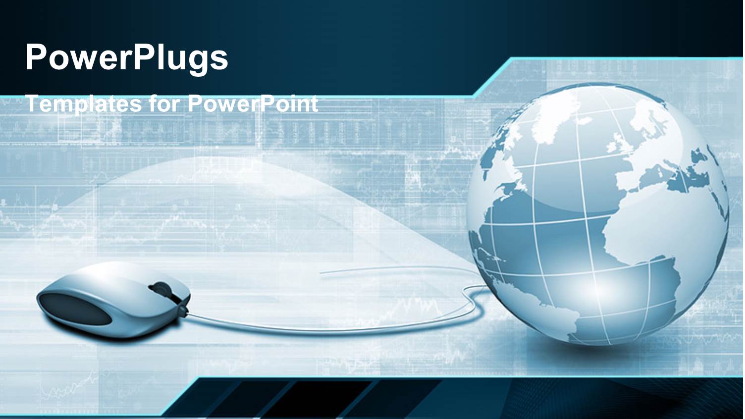 a Globe with a Mouse and Bluish Background