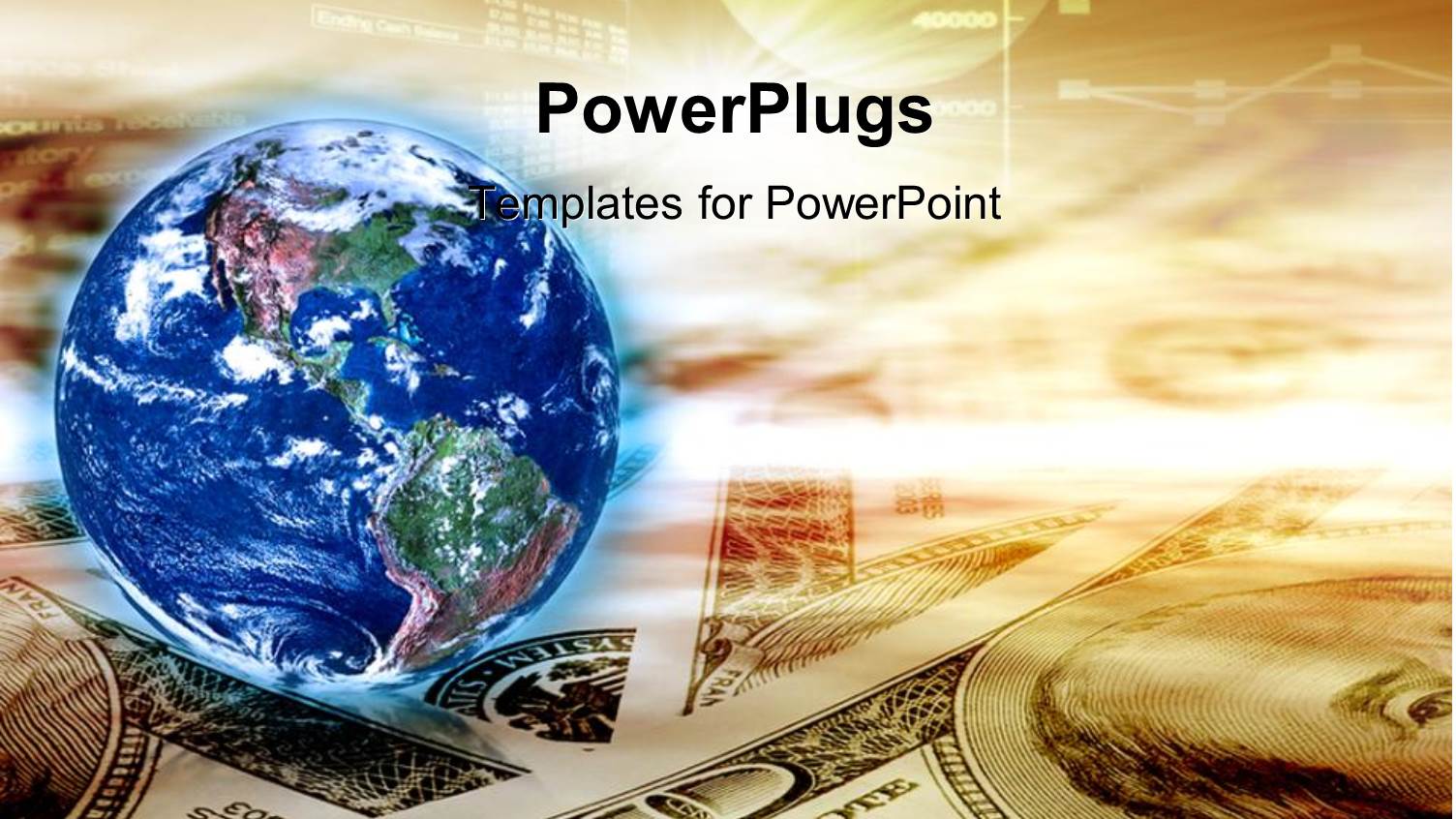 a Globe with a Number of Dollars and Place for Text