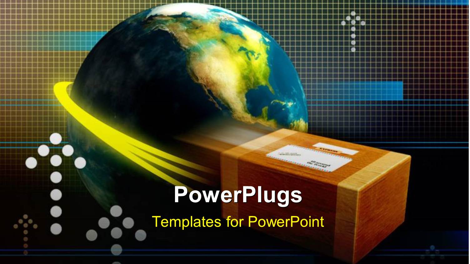 the Globe with a Package and a Number of Boxes in the Background