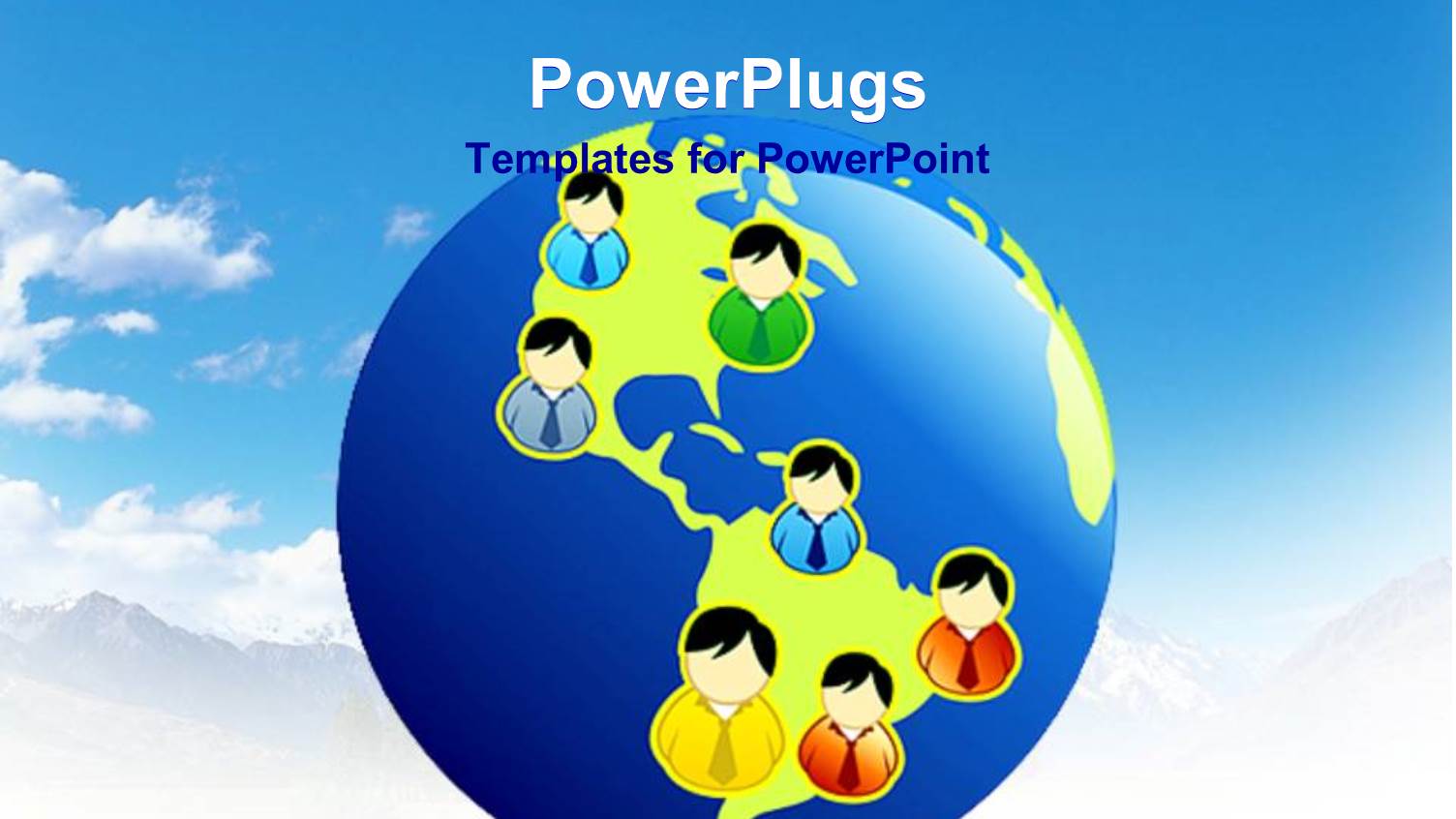 Globe with Portrait of People on Map