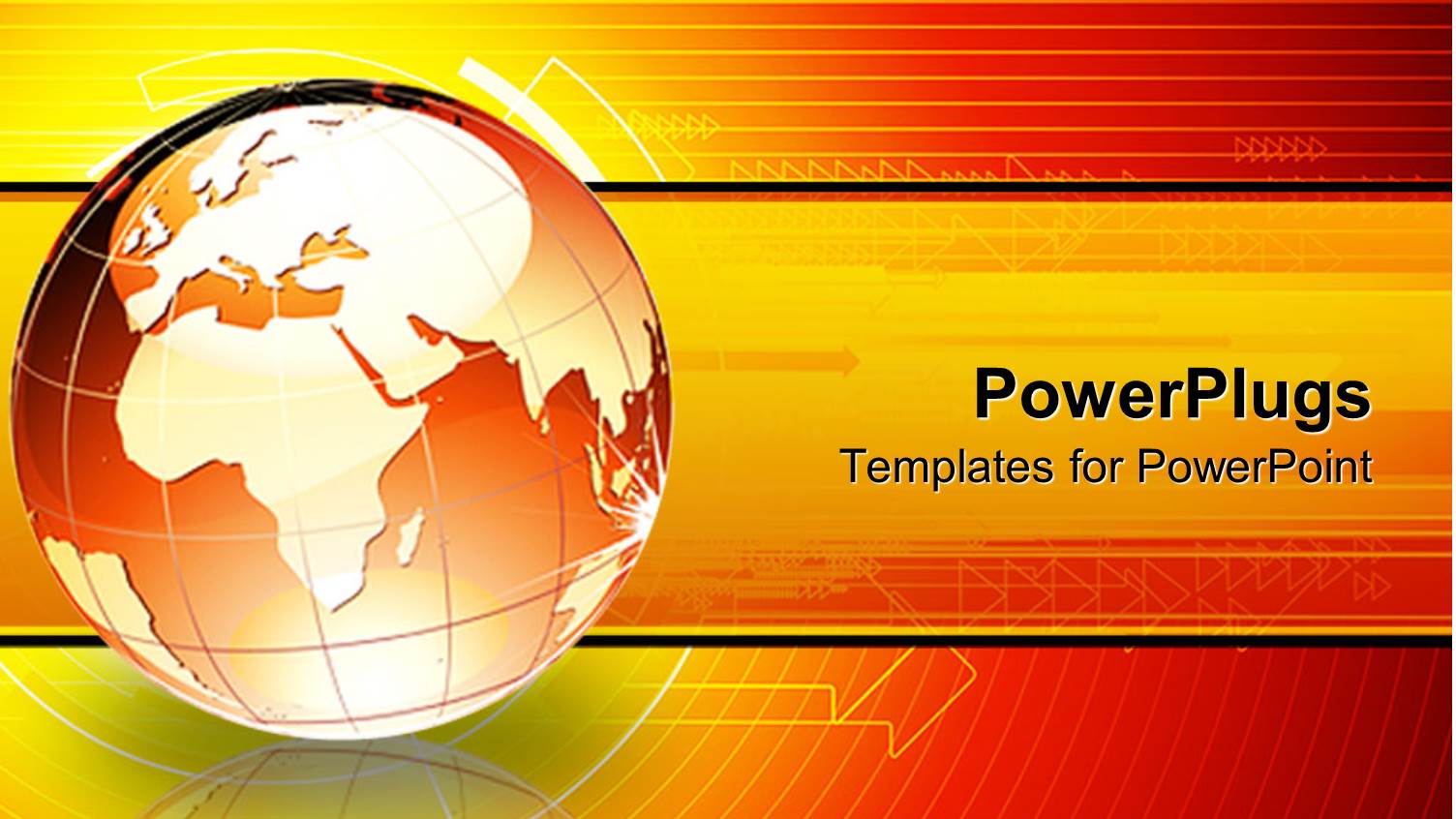 a Globe with Red and Yellow Background