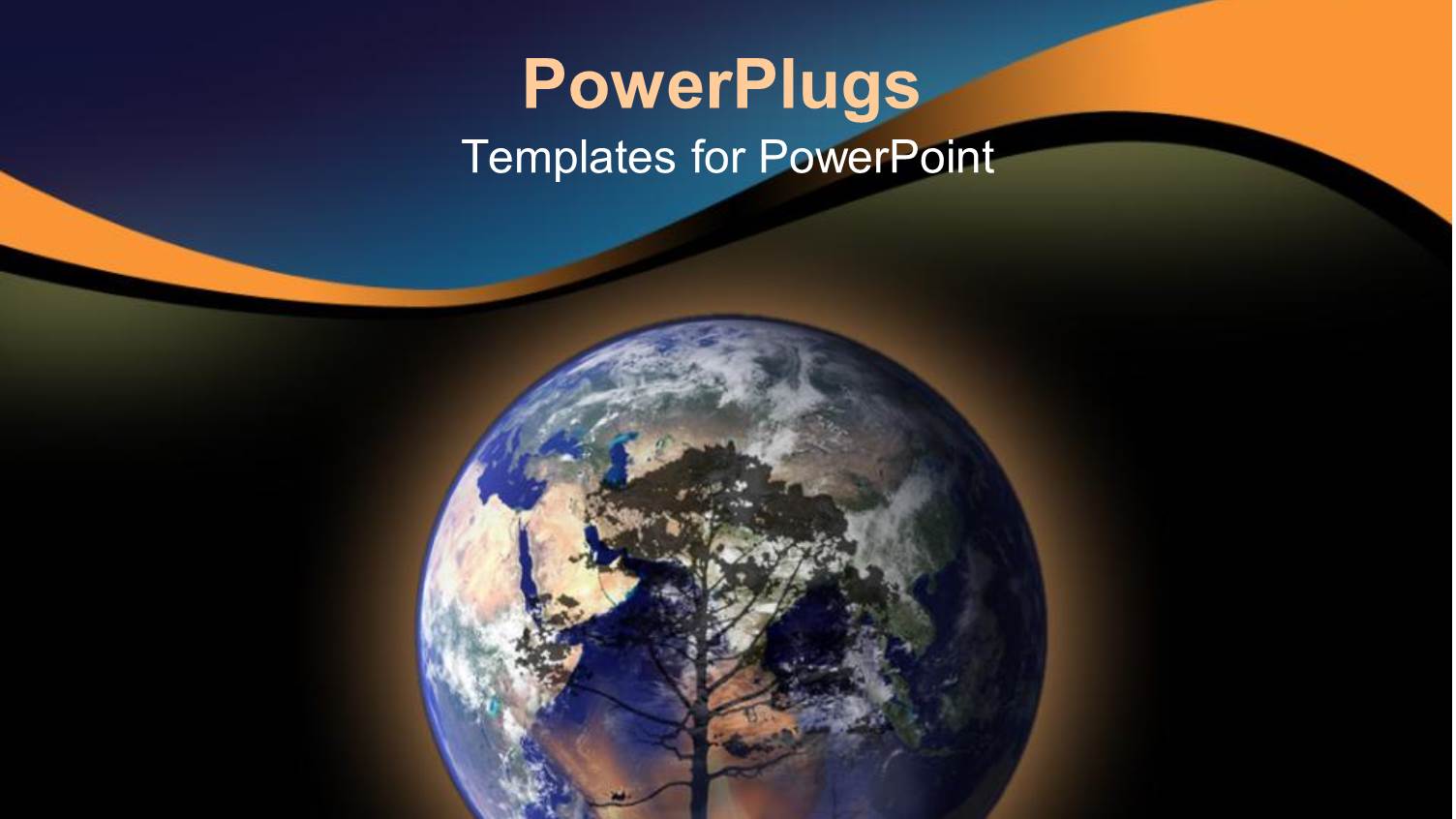 Globe with Tree and large Fire with Flames Depicting Dangers of Environment on Dark Background