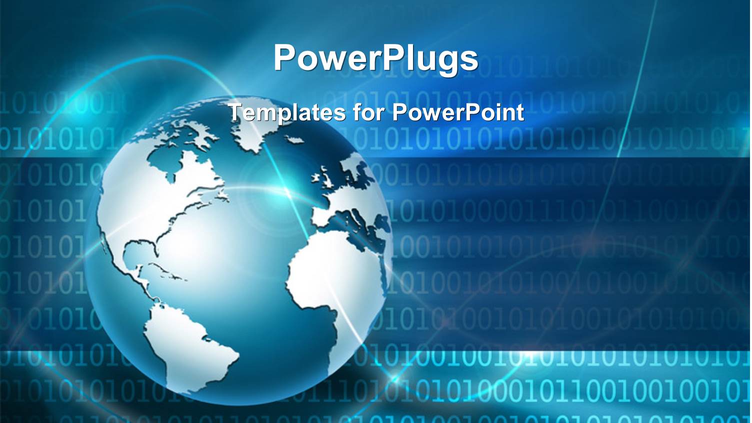 Globe with Waves and Digital Blue Background