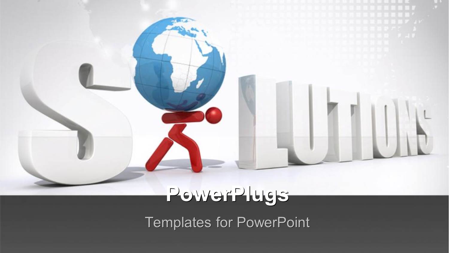 a Globe with the Word Solutions in Background