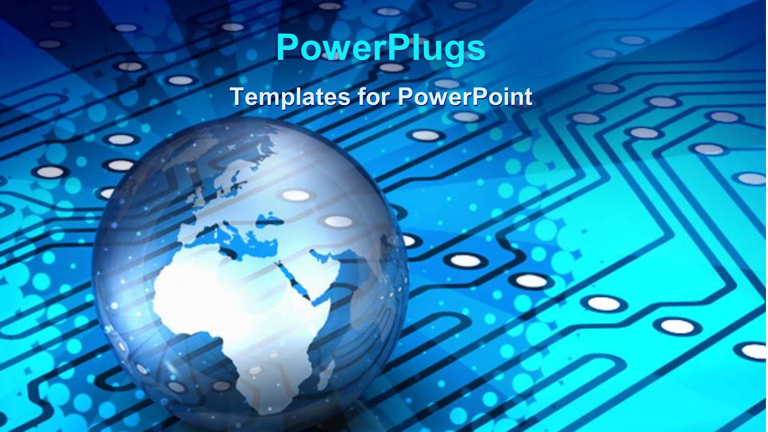 Globe World Earth with Blue Circuit Board, Technology, it