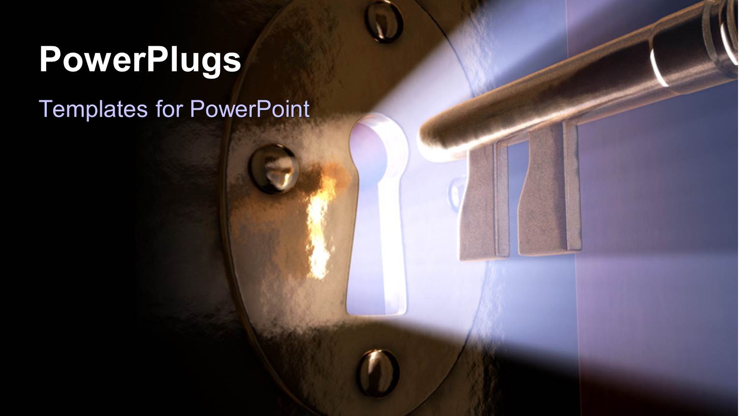 Glow Out of Key Hole with Key Moving Towards Hole