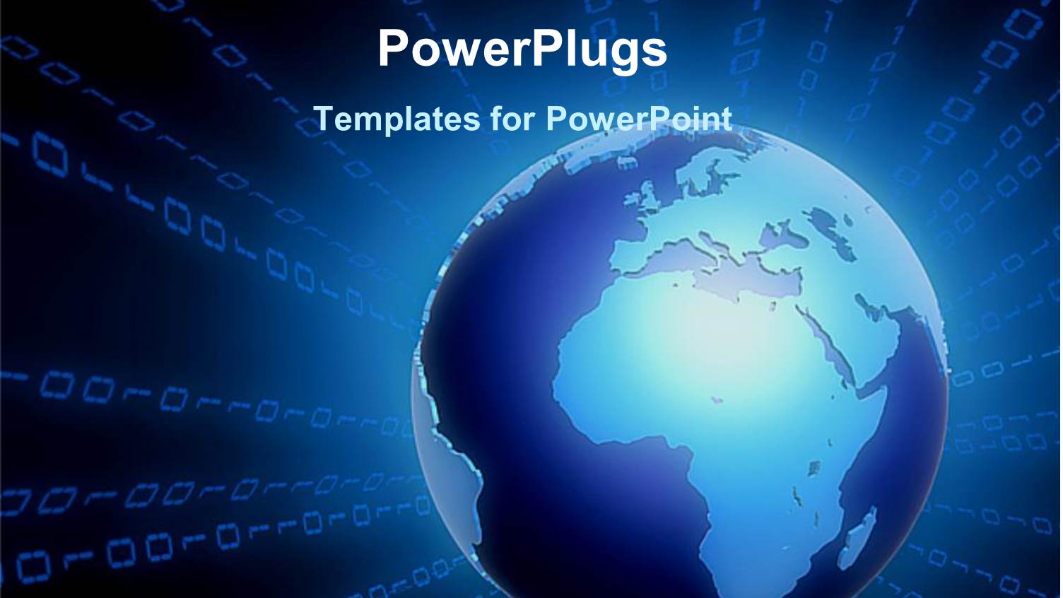 Glowing Blue Globe Radiating Binary Numbers