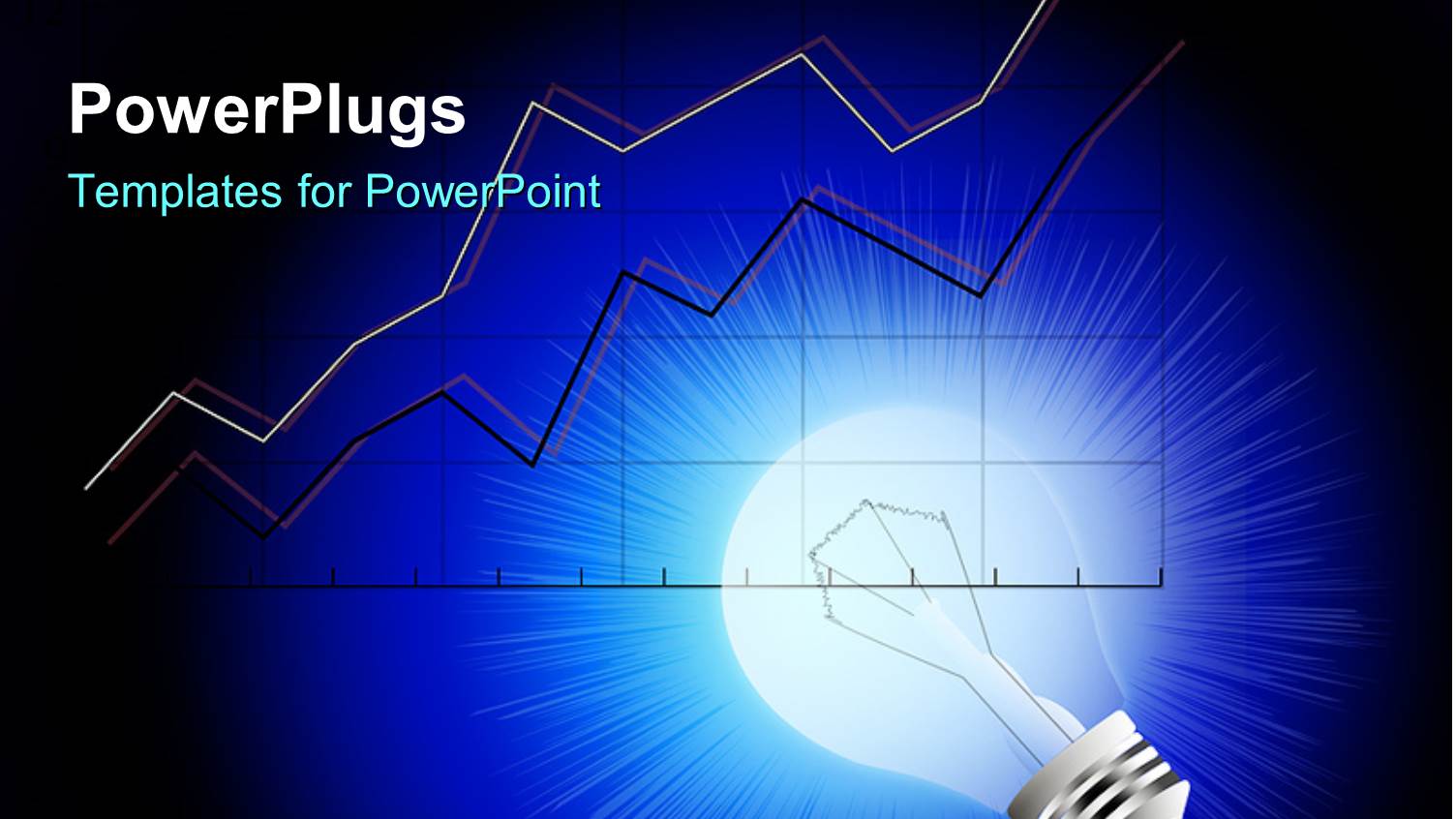 a Glowing Bulb with Bluish Background and Place for Text