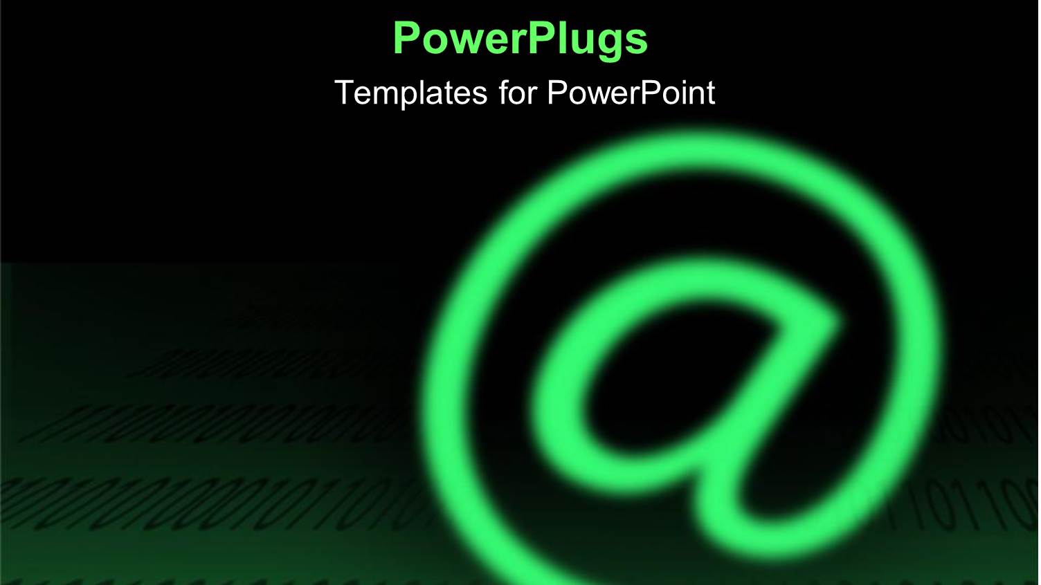 Glowing Green Email Symbol Over Black Surface with Binary Numbers
