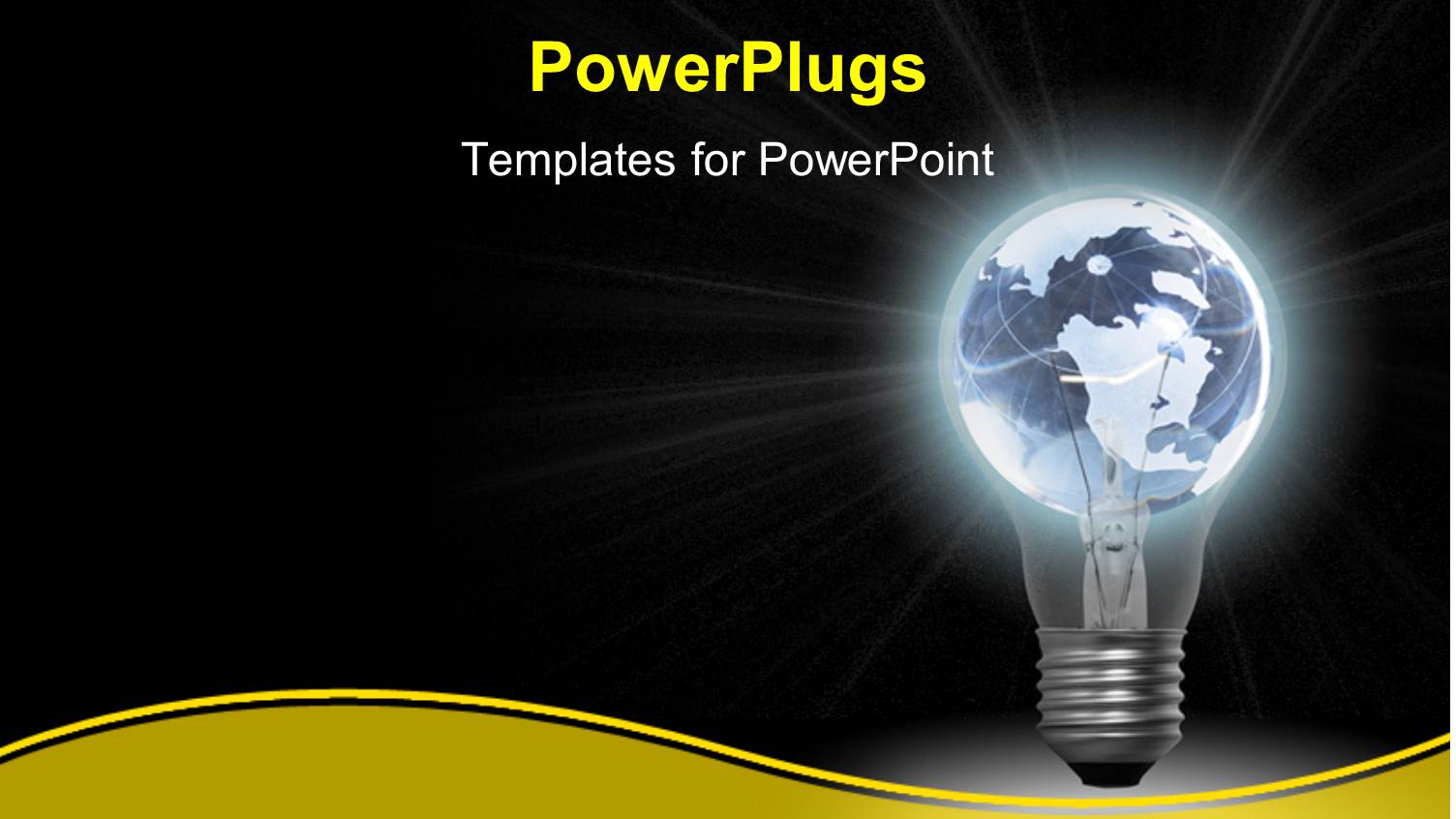 Glowing Light Bulb with Earth Globe as Filament on Black Background