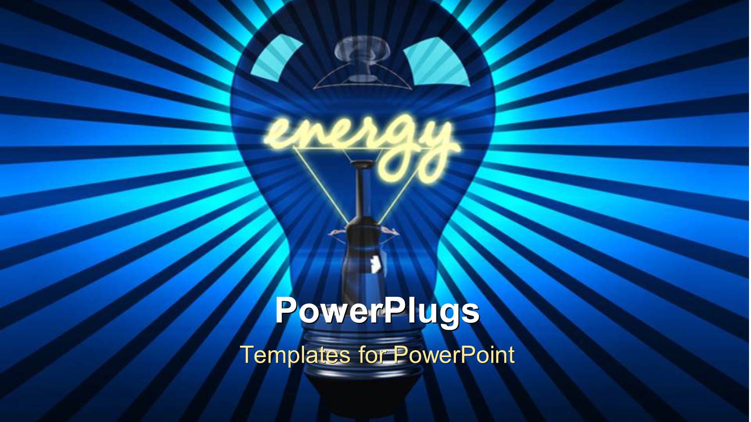 Glowing Light Bulb with Text ENERGY Depicting Bright Ideas