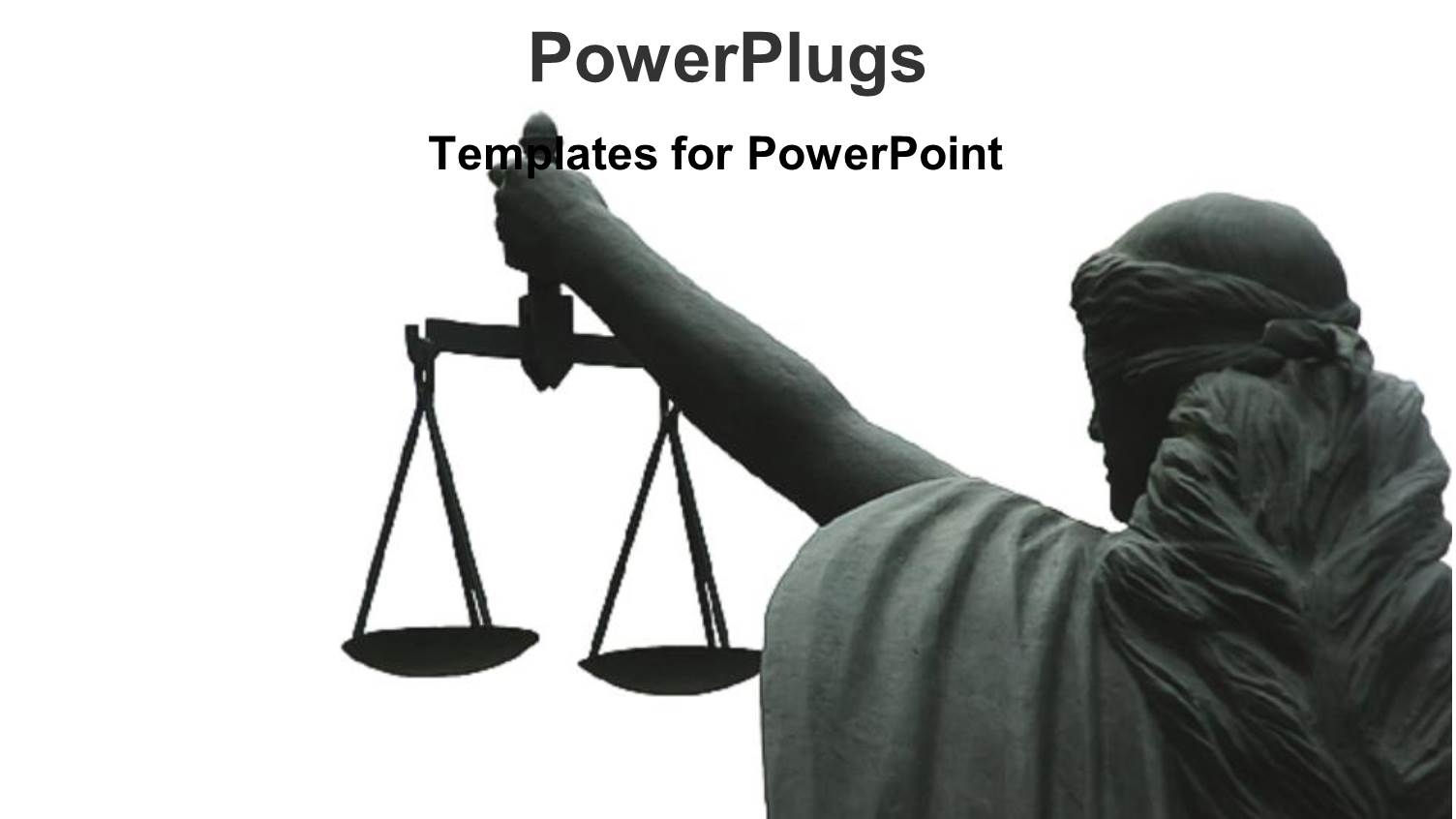 Goddess of Justice Woman Statue Holding Scales of Justice on White Background