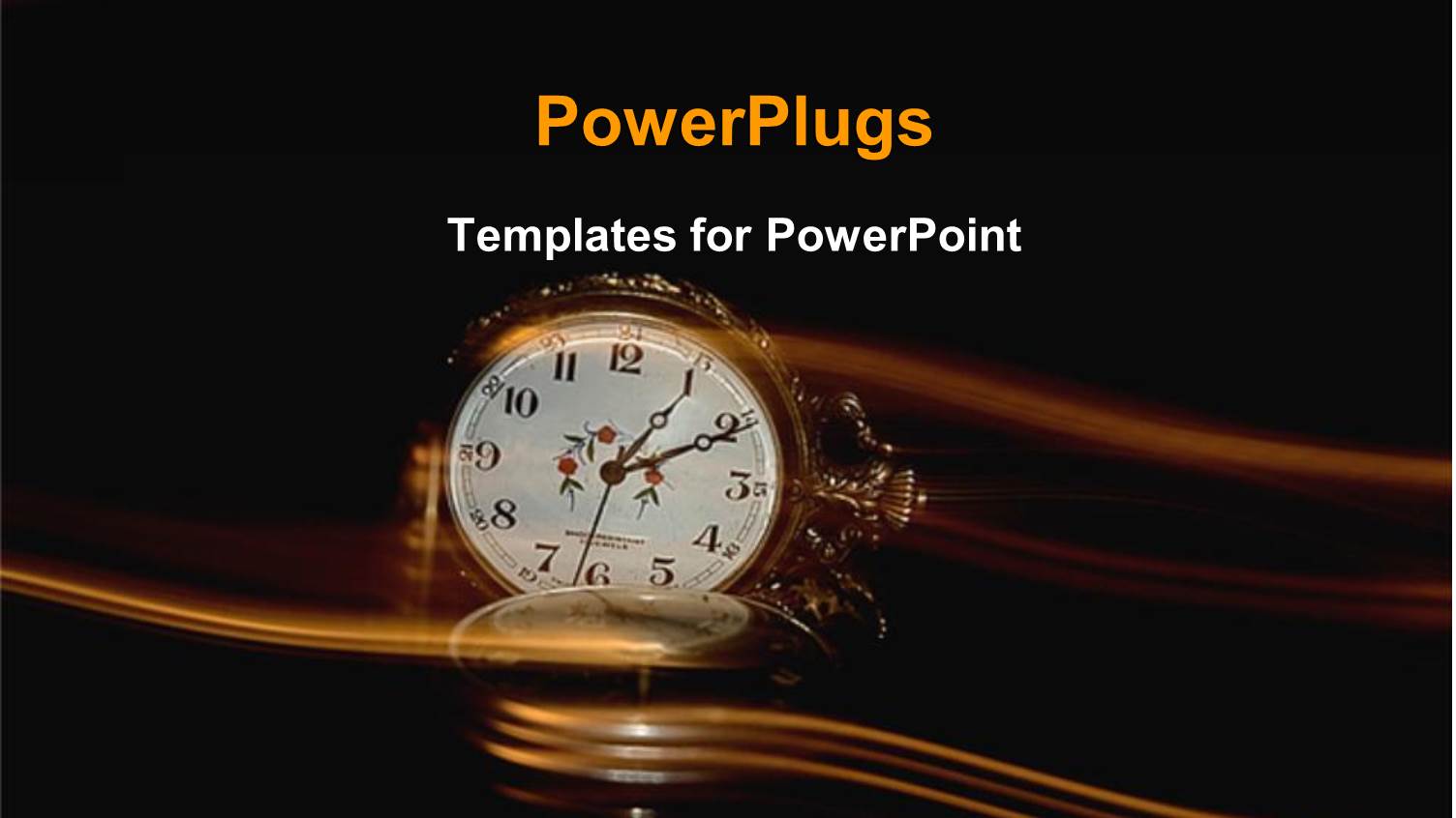 Gold Colored Antique Clock on a Black Colored Background