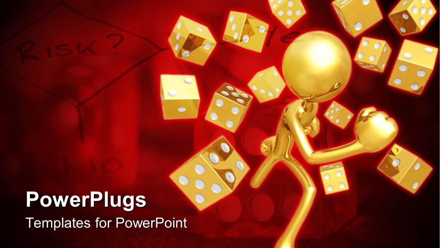 a Gold Colored Character with Lots of Dies Around