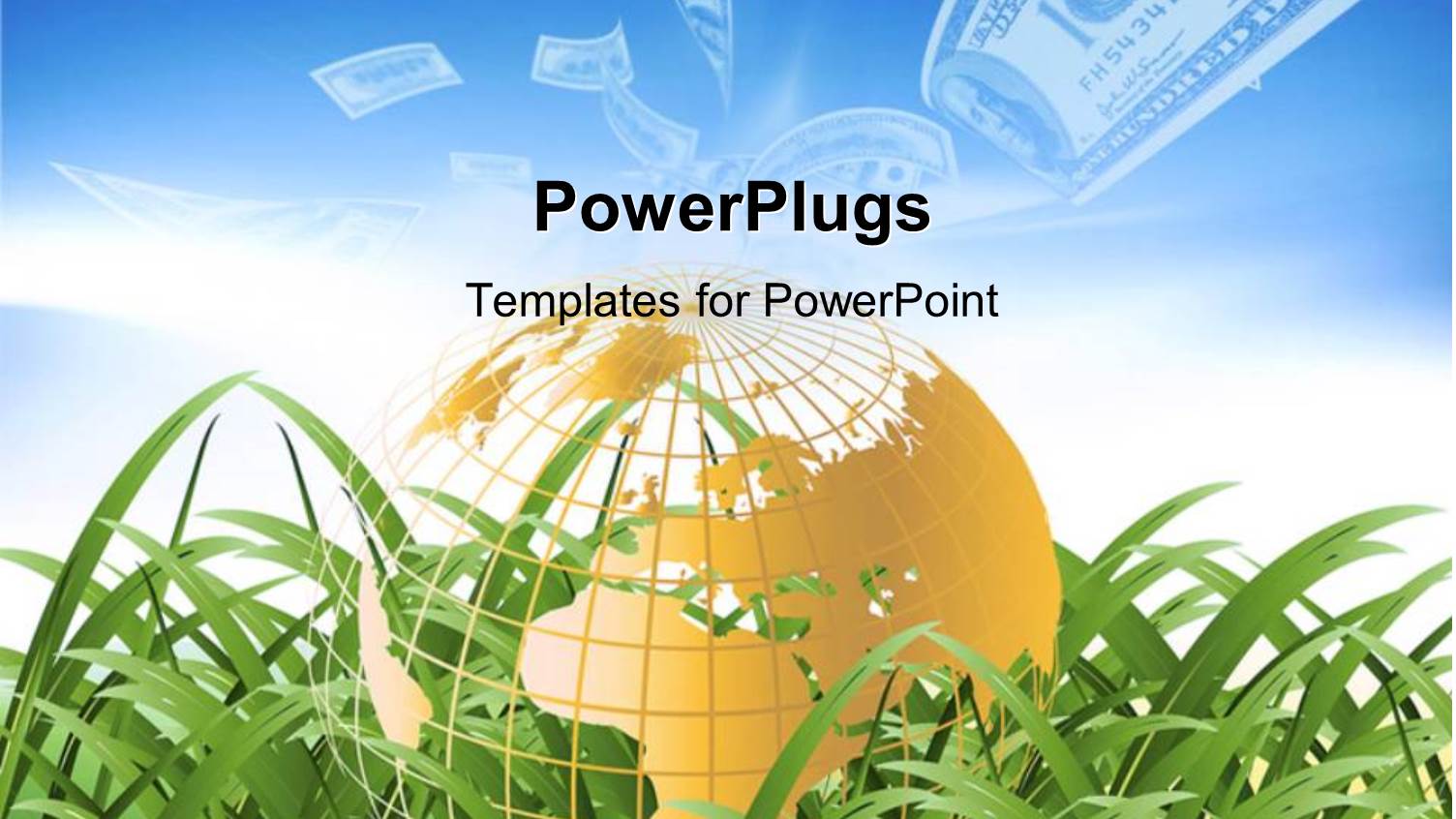 a Gold Colored Globe in the Center of some Grass