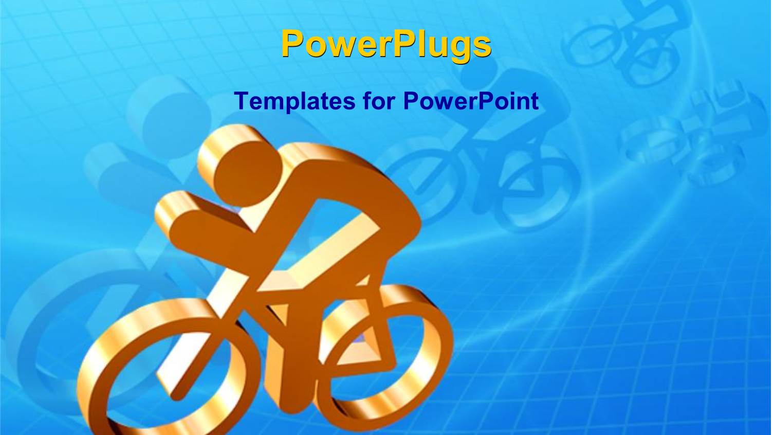 Gold Colored Plaque of a Man Riding a Bicycle