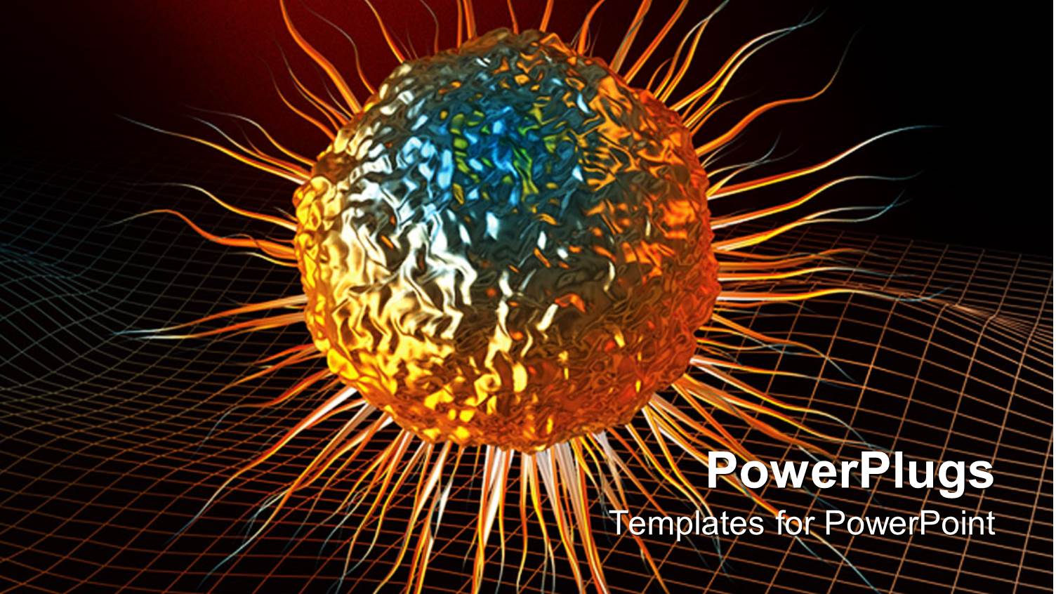 a Gold Colored, Shinning 3D Bone Marrow Over a Black Background 