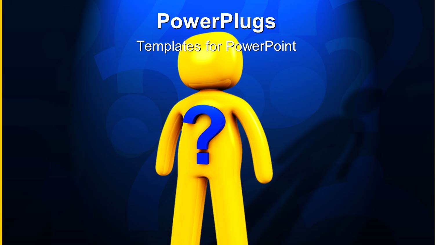 Gold Figure with Blue Question Mark on Chest