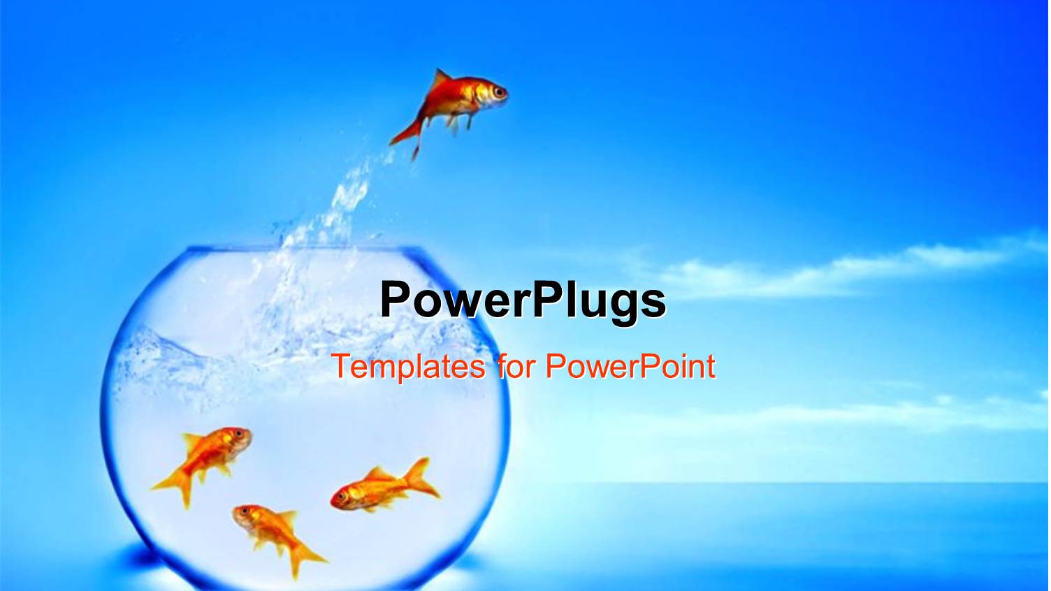 a Gold Fish Jumping Out of a Fish Bowl into the River