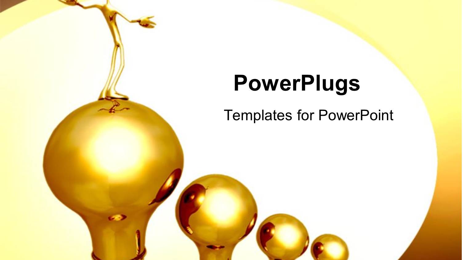 Gold Light-Bulbs Rising Leader Success Achievement White Background