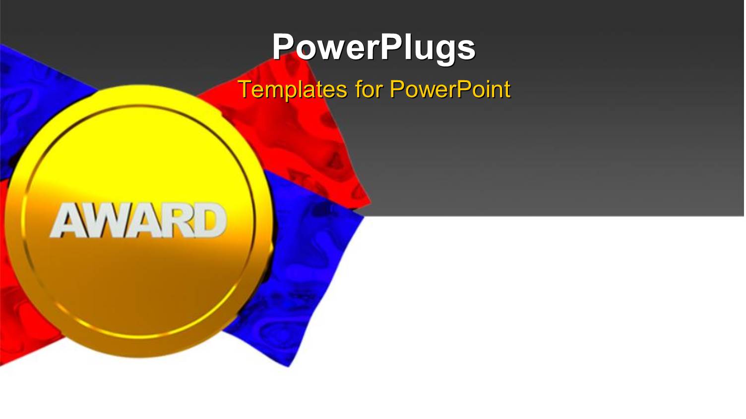 Gold Medal Award with Red and Blue Ribbon on Grey and White Surface