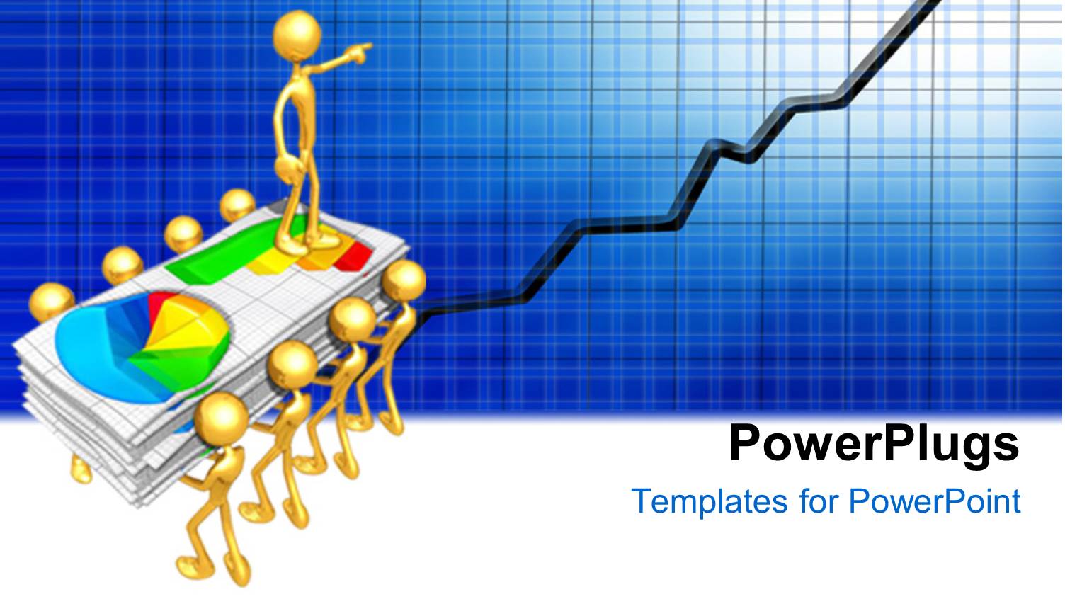 Gold Plated Men Carrying Financial Documents with Man Standing on 